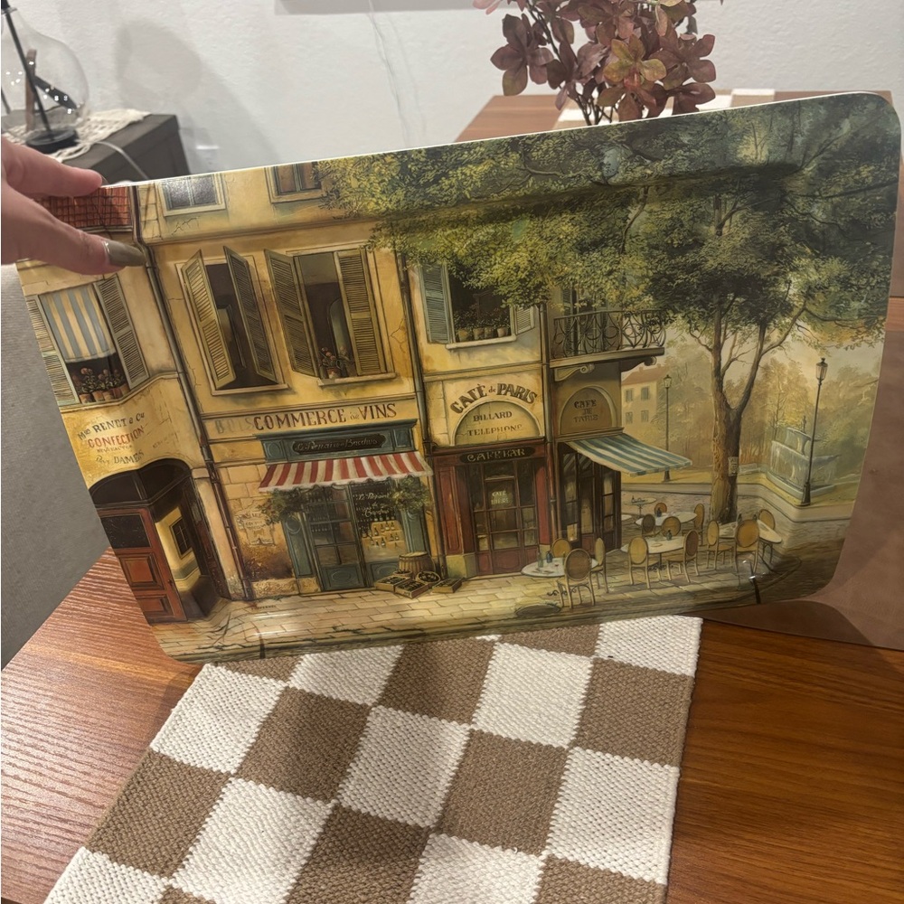 Pimpernel Parisian Scenes large melamine handled tray